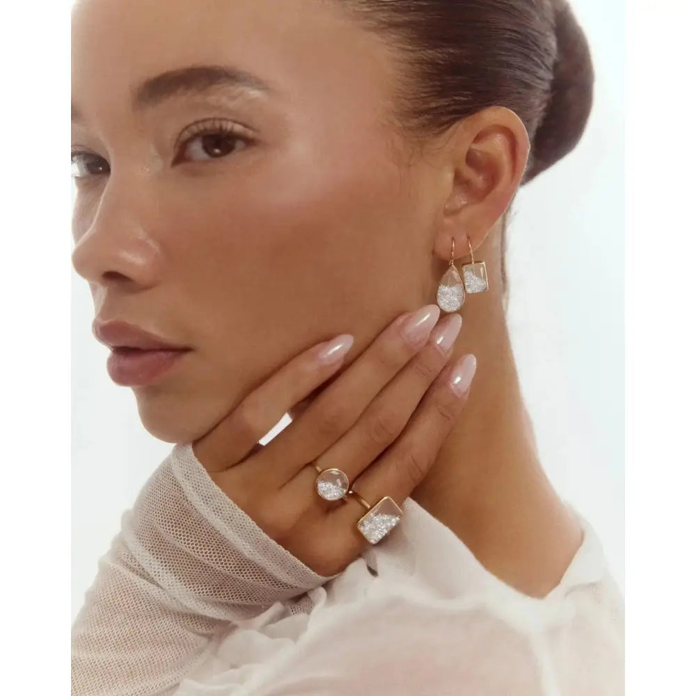 Stylish Shaker Pear Drop Earrings for Effortless Elegance.