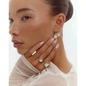 Stylish Shaker Pear Drop Earrings for Effortless Elegance.