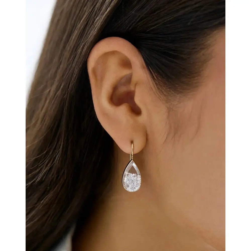 Stylish Shaker Pear Drop Earrings for Effortless Elegance.