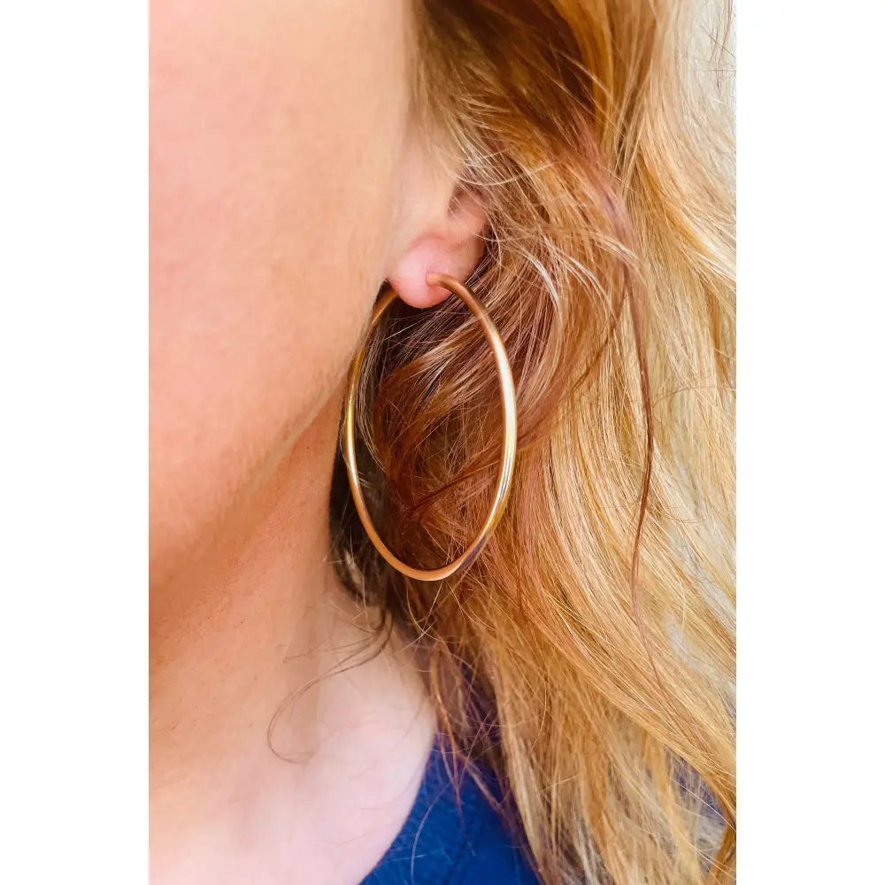Thick Large 58Mm 14K Gold Filled 60Mm Hoop Earrings, 2.5Mm Thickness, Gifts for Her