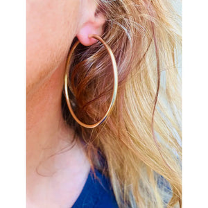 Thick Large 58Mm 14K Gold Filled 60Mm Hoop Earrings, 2.5Mm Thickness, Gifts for Her
