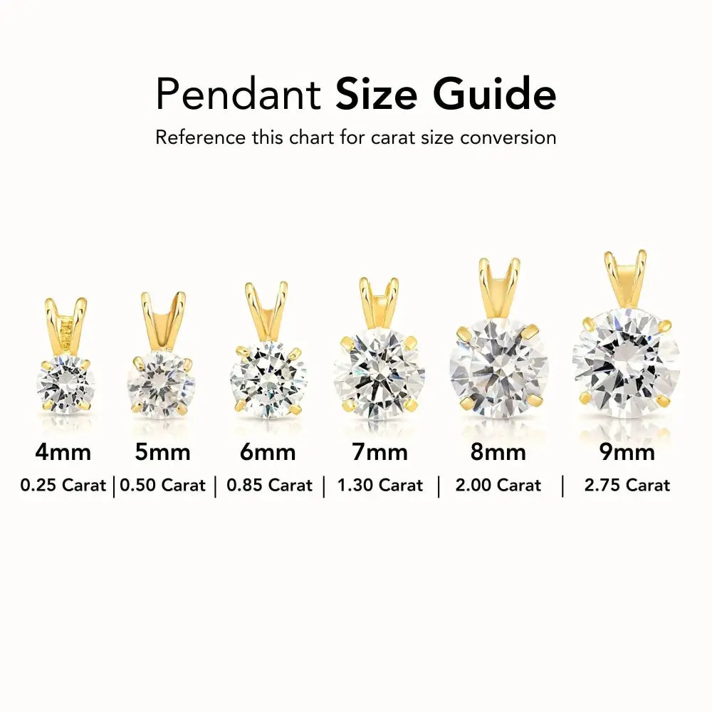 Timeless 14K Yellow Gold Classic Solitaire Pendant Necklace.