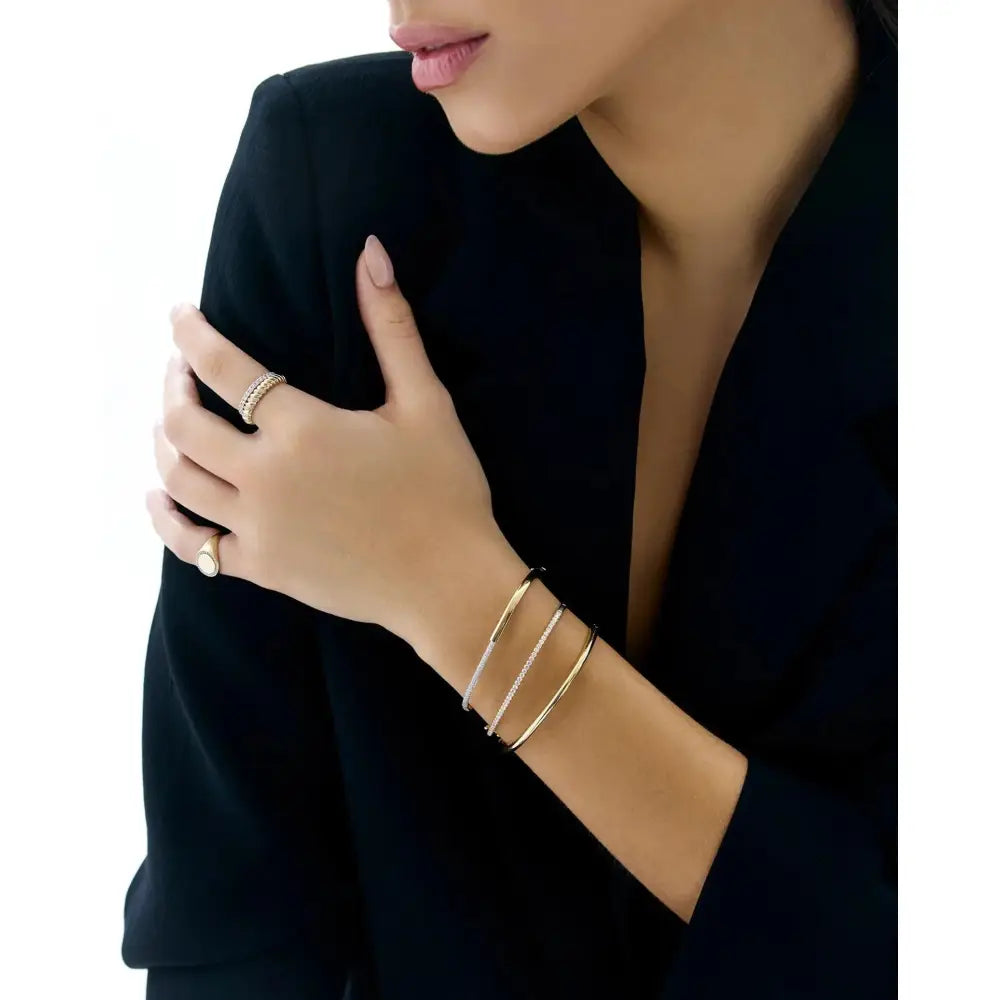 Timeless Elegance: Classic Diamond Bangle.