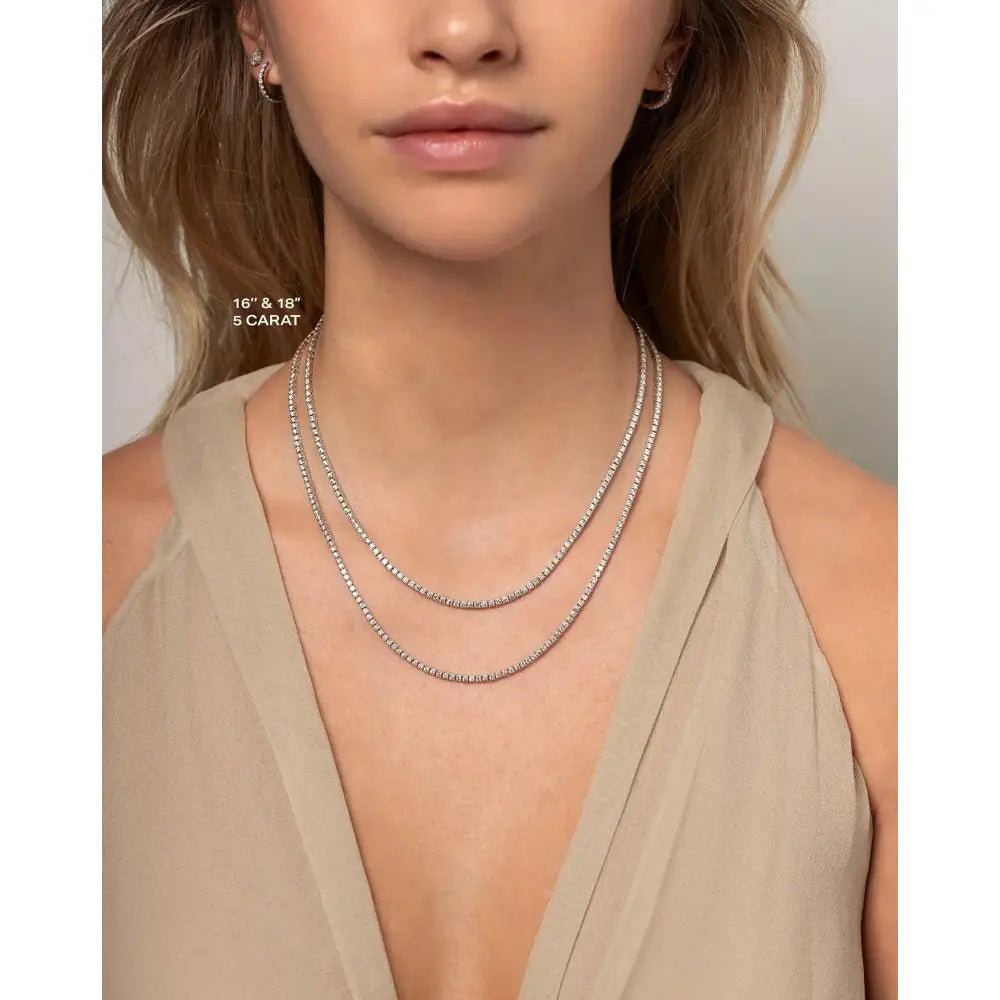 Timeless Elegance: Classic Diamond Tennis Necklace.