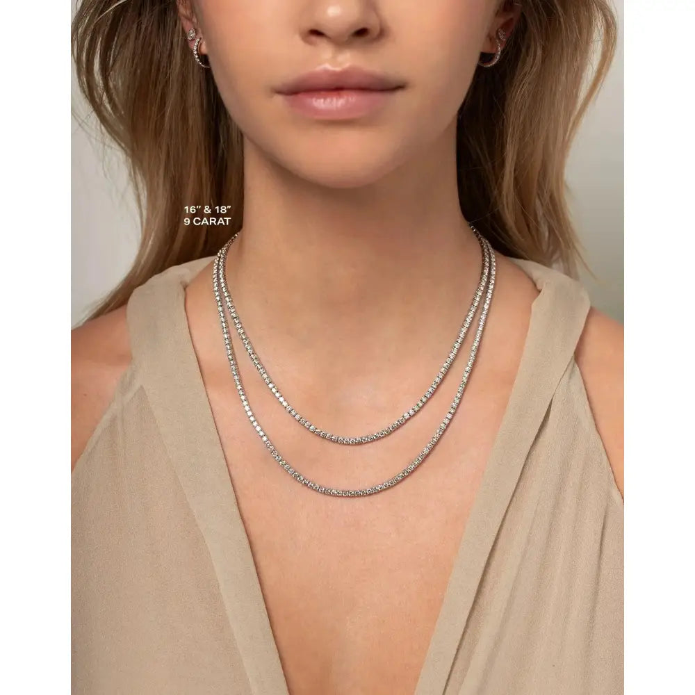 Timeless Elegance: Classic Diamond Tennis Necklace.