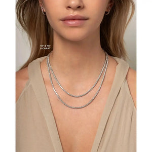 Timeless Elegance: Classic Diamond Tennis Necklace.