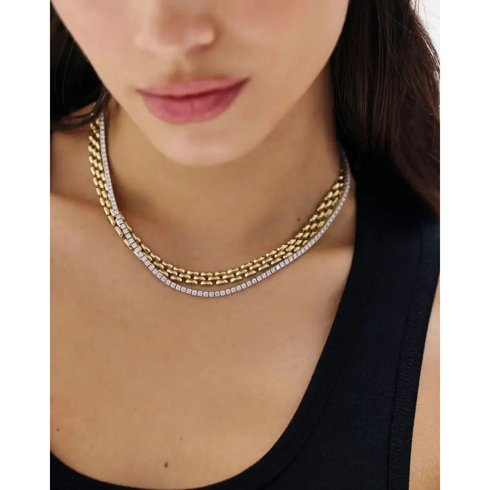 Timeless Elegance: Classic Diamond Tennis Necklace.
