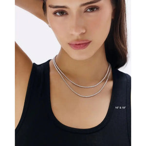 Timeless Elegance: Classic Diamond Tennis Necklace.