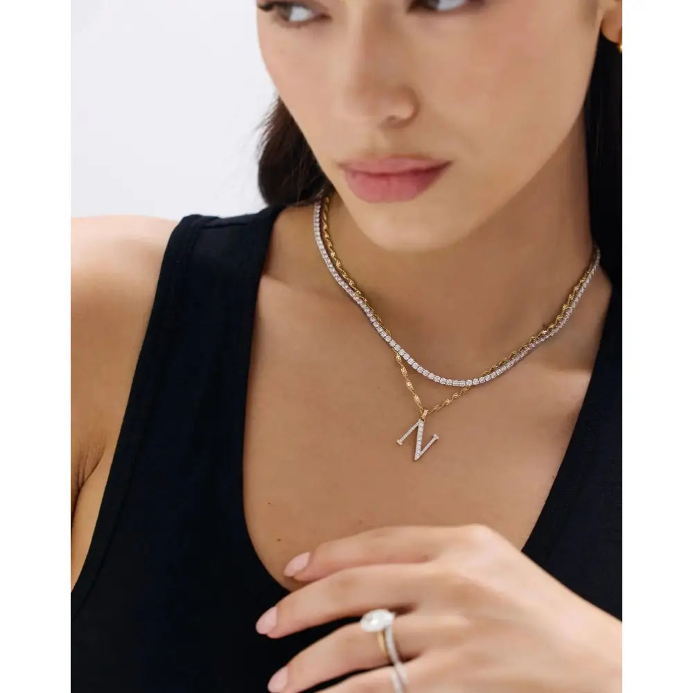 Timeless Elegance: Classic Diamond Tennis Necklace.