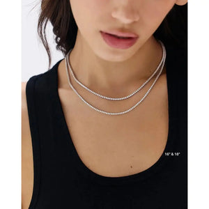 Timeless Elegance: Classic Diamond Tennis Necklace.