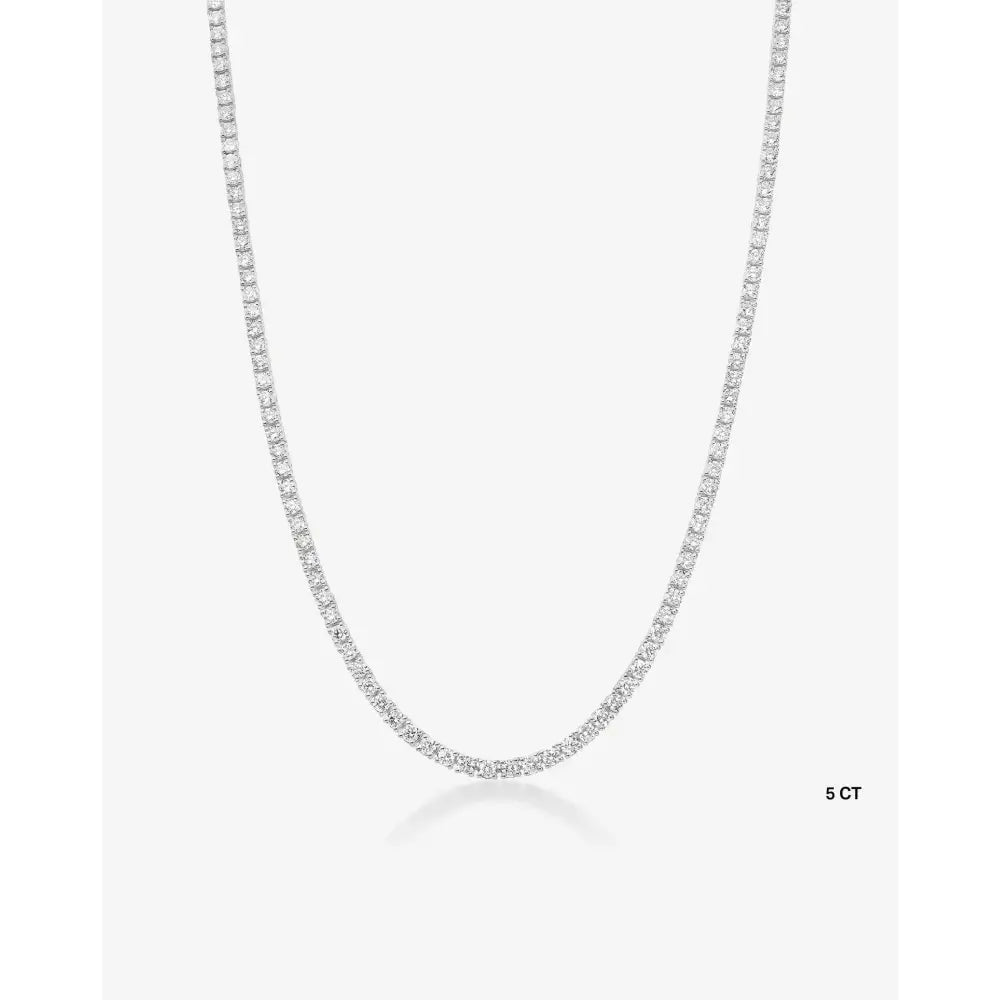 Timeless Elegance: Classic Diamond Tennis Necklace.