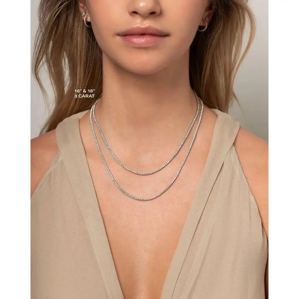 Timeless Elegance: Classic Diamond Tennis Necklace.