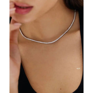 Timeless Elegance: Classic Diamond Tennis Necklace.