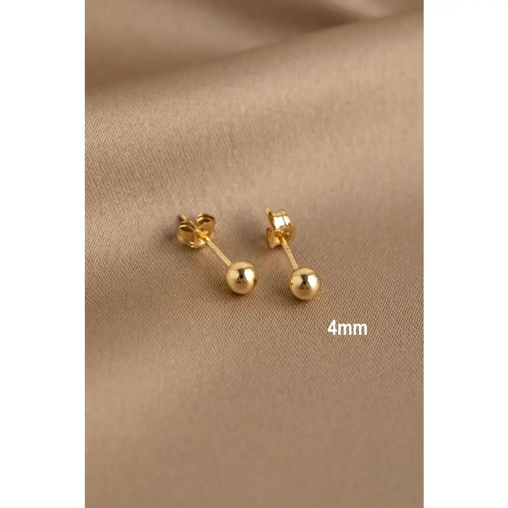 Tiny Ball Studs, Daily Wear Plain Ball Stud Earrings 3Mm, 4Mm, 5Mm Dainty Gold Earrings, Tiny Stud Earrings, Minimalist Earrings