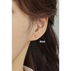 Tiny Ball Studs, Daily Wear Plain Ball Stud Earrings 3Mm, 4Mm, 5Mm Dainty Gold Earrings, Tiny Stud Earrings, Minimalist Earrings