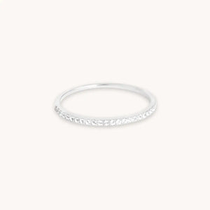 Topaz Eternity Ring in Solid White Gold