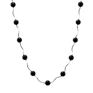 Unique Onyx Stone Set, 18 Inch Necklace 7.5 Inch Bracelet and Earrings in Sterling Silver