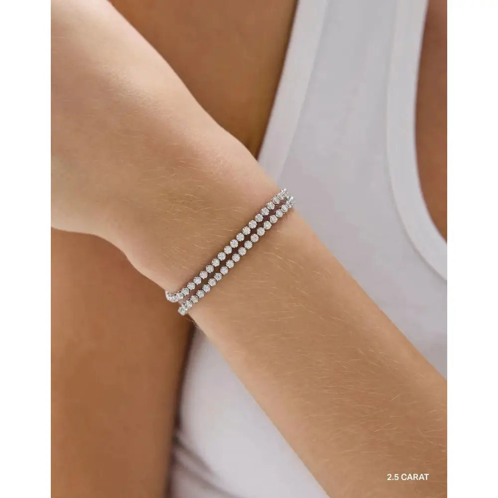 Versatile Multiway Tennis Choker & Double Wrap Bracelet Set.