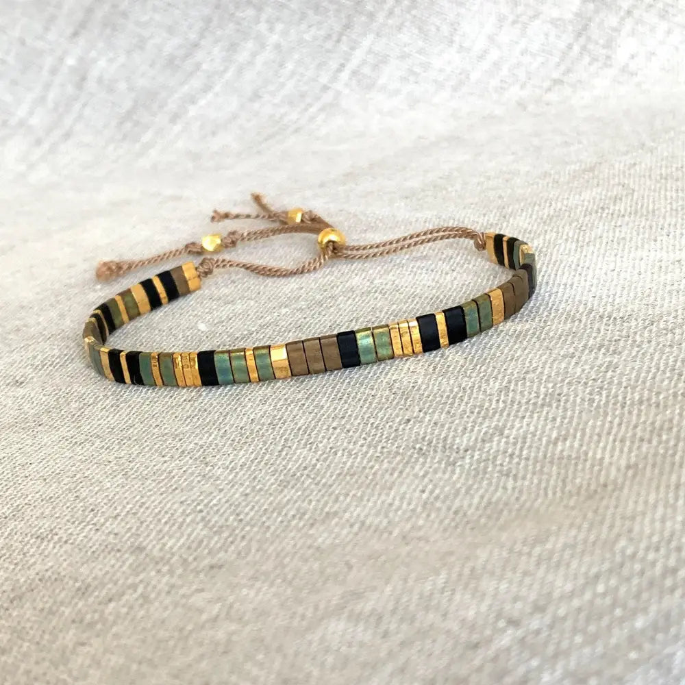 Vibrant Miyuki Tila Bracelet - Handmade Colorful Flat Bead Jewelry.