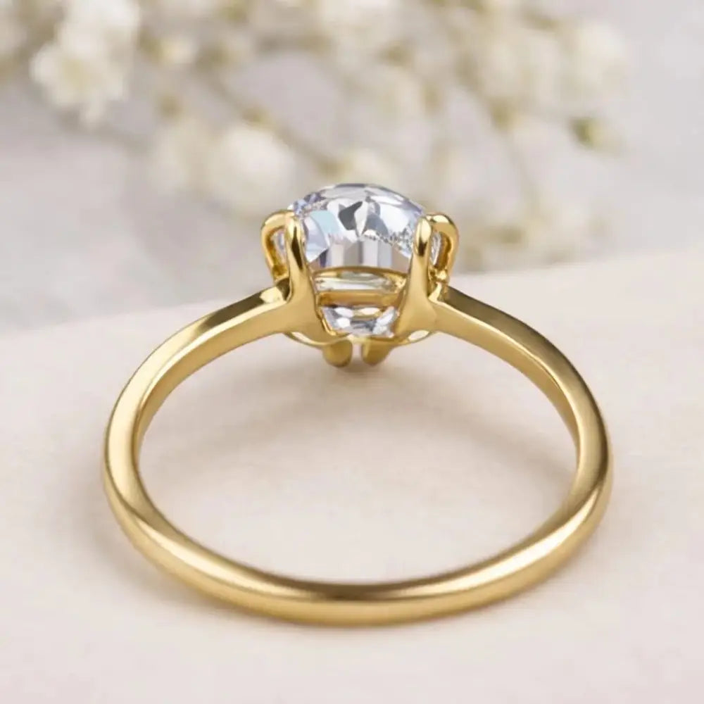 Wedding Band, Unique Engagement Ring, Bridal Set, Proposal Ring, Simulated Diamond, Anniversary Rings