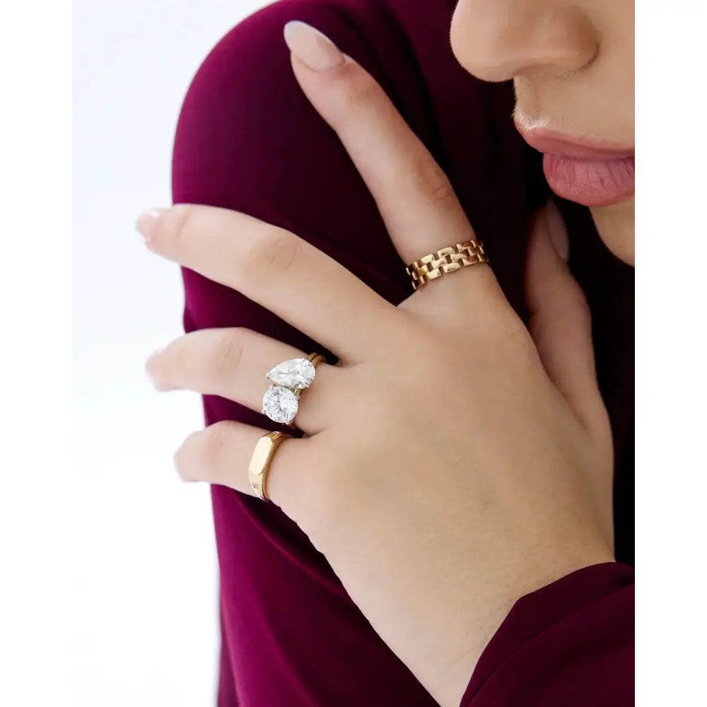 Whisper Thin® Duet: 4.74" Round & Pear Shape Perfection.